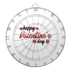 Cible De Fléchettes Heureuse Sainte-Valentin