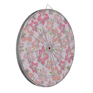 Cible De Fléchettes Hibiscus rose, Fleurs roses, Motif de fleurs