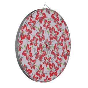 Cible De Fléchettes Hibiscus rouge, Fleurs rouges, Motif de fleurs