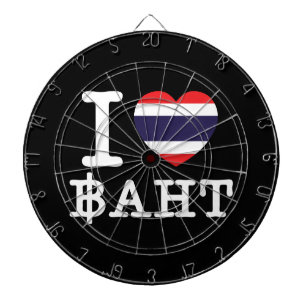 Cible De Fléchettes I Heart (Amour) Baht