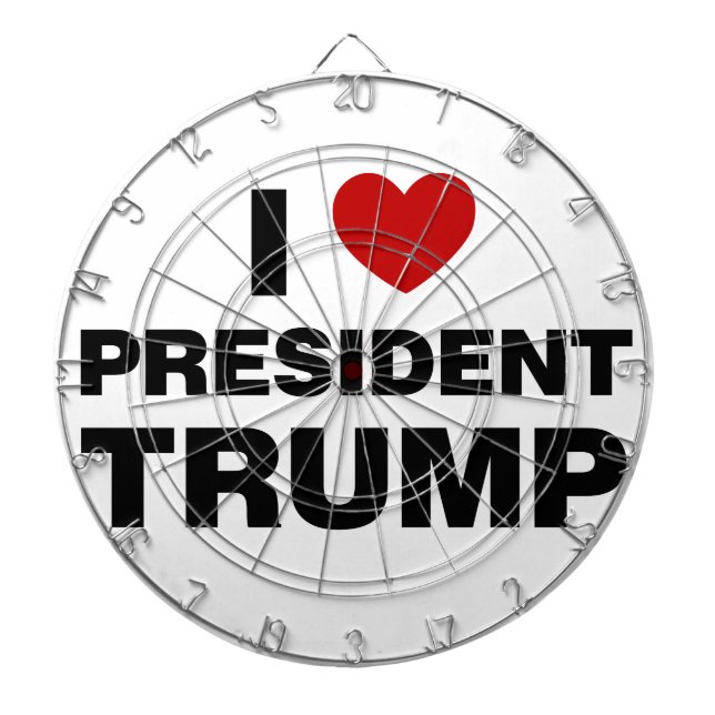 Cible De Fléchettes I Love Président Trump Heart (Devant)
