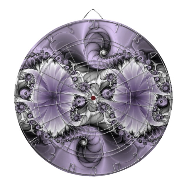 Cible De Fléchettes Illusion Lilac Abstrait Floral Fractal Art Imagina (Devant)