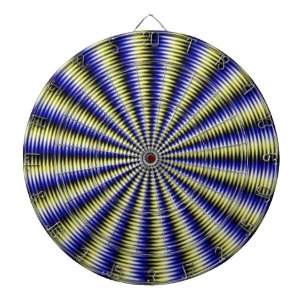Cible De Fléchettes Illusion optique noire et blanche