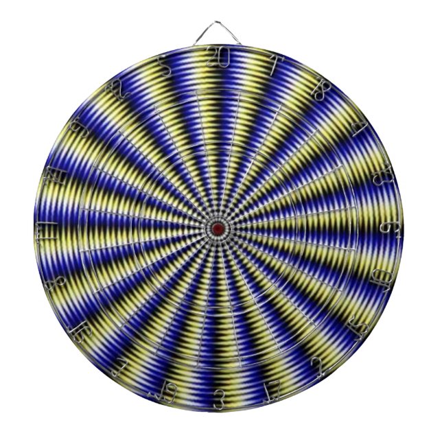Cible De Fléchettes Illusion optique noire et blanche (Devant)