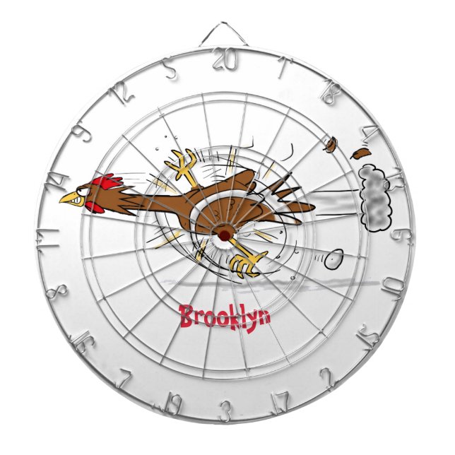 Cible De Fléchettes Illustration amusante de poulet cool (Devant)
