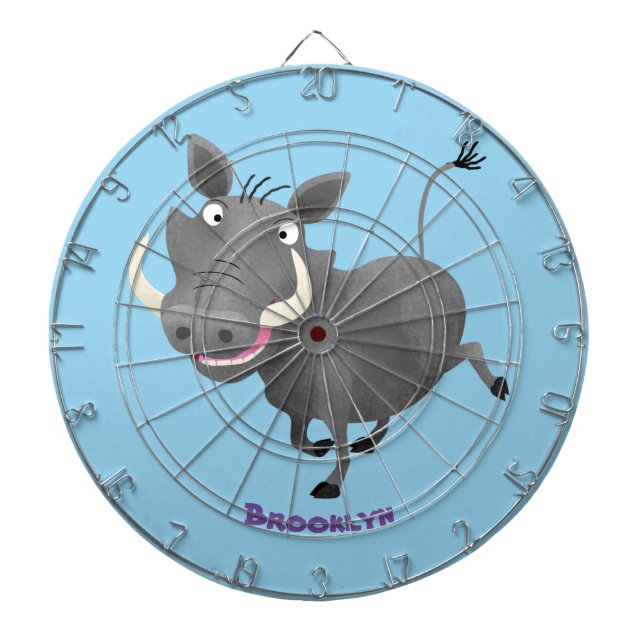 Cible De Fléchettes Illustration amusante d'un cochon de phacochère af (Devant)