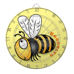 Cible De Fléchettes Illustration de dessin animé d'abeilles joyeux