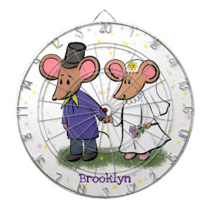 Cible De Fléchettes Illustration de dessin animé d'un couple de souris