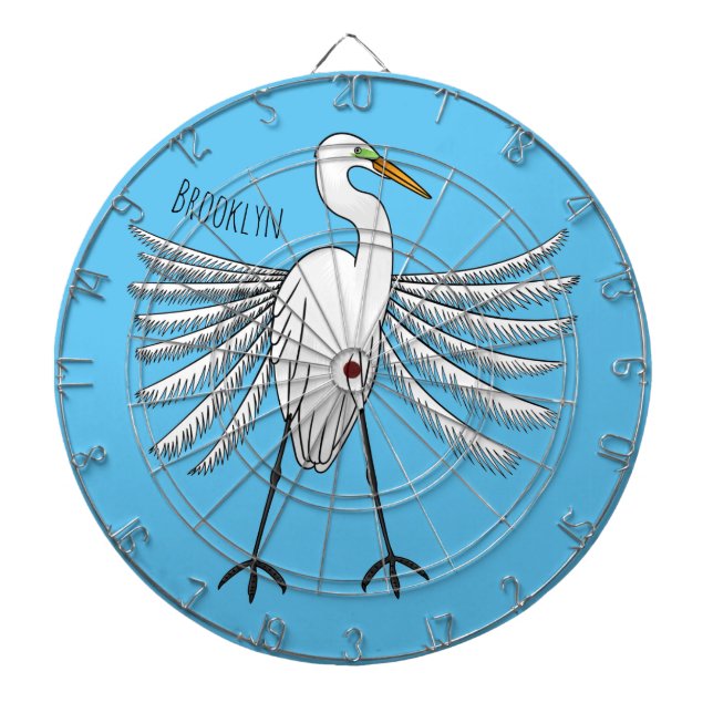 Cible De Fléchettes Illustration de dessin d'oiseau de grand feu (Devant)