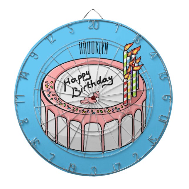 Cible De Fléchettes Illustration de gâteau d'anniversaire (Devant)