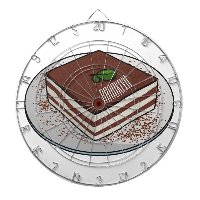 Cible De Fléchettes Illustration de gâteau de Tiramisu (Devant)