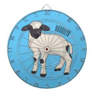 Cible De Fléchettes Illustration de la caricature de mouton Valais Bla