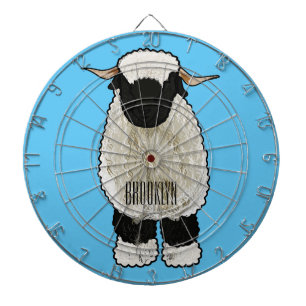 Cible De Fléchettes Illustration de la caricature de mouton Valais Bla
