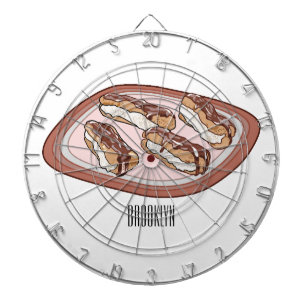 Cible De Fléchettes Illustration de l'éclair de chocolat