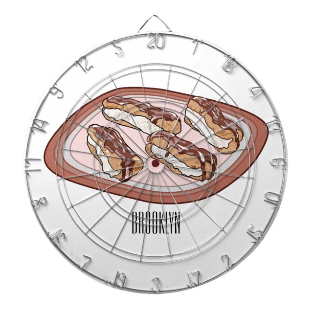Cible De Fléchettes Illustration de l'éclair de chocolat (Devant)