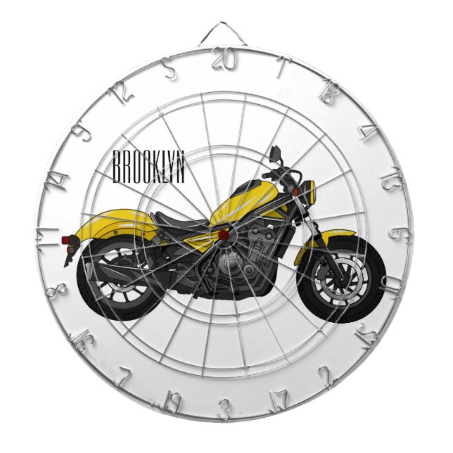 Cible De Fléchettes Illustration de moto Cruiser (Devant)