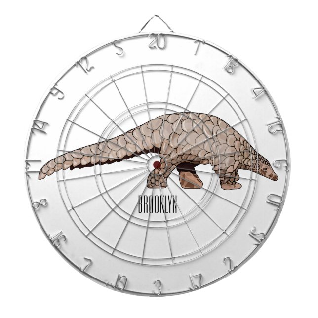 Cible De Fléchettes Illustration de Pangolin (Devant)