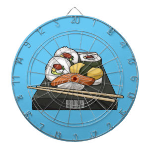Cible De Fléchettes Illustration de sushi