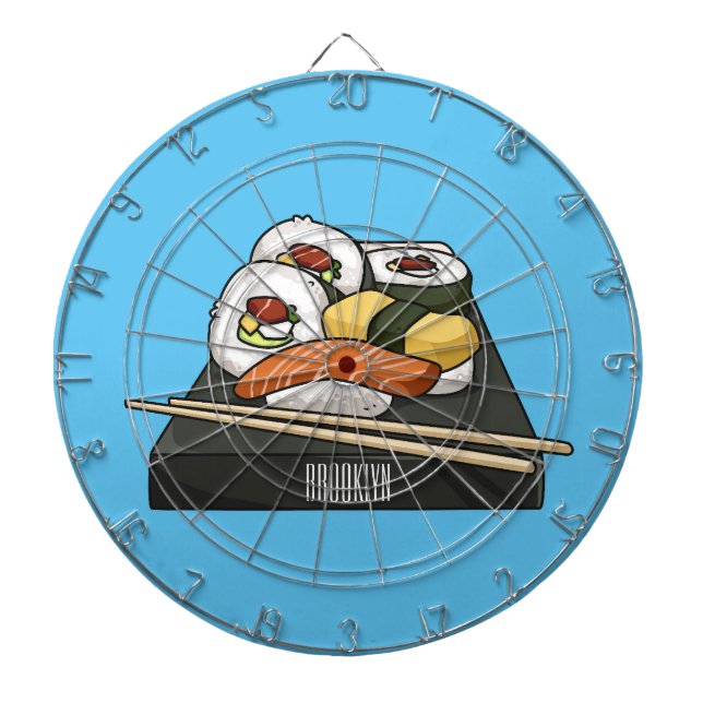 Cible De Fléchettes Illustration de sushi (Devant)