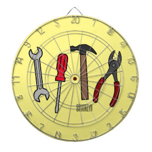 Cible De Fléchettes Illustration des outils de menuiserie