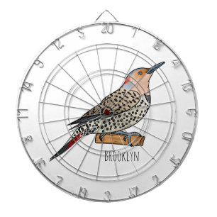 Cible De Fléchettes Illustration d'oiseau de scintillement du Nord
