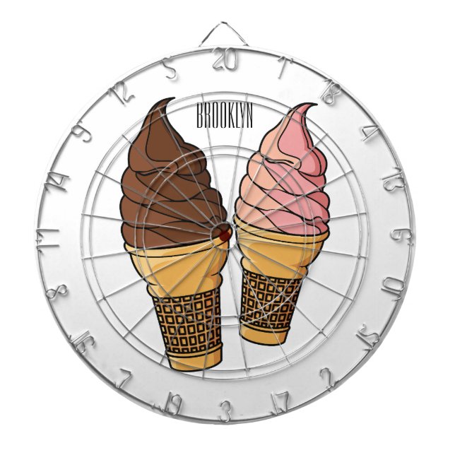 Cible De Fléchettes Illustration du cône de crème glacée (Devant)