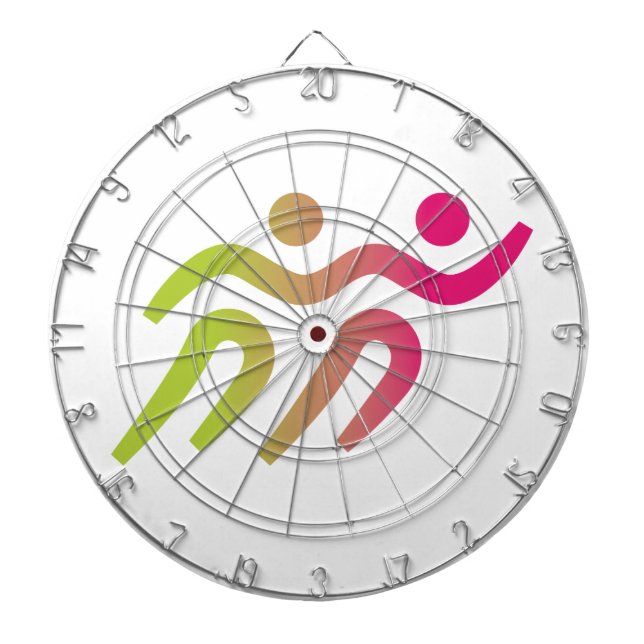 Cible De Fléchettes illustration du groupe de coureurs (Devant)