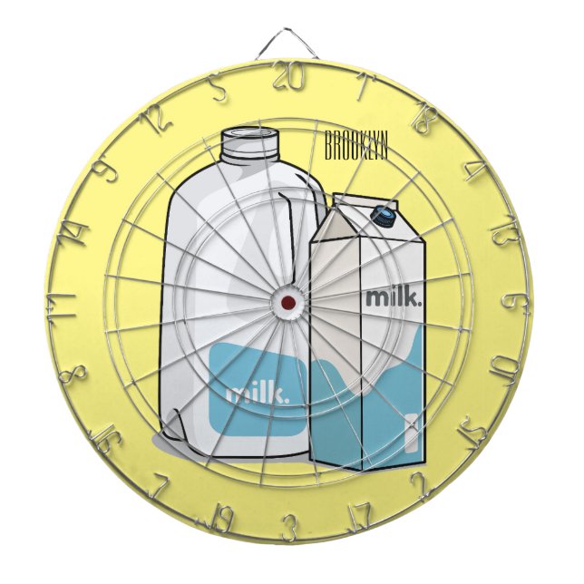 Cible De Fléchettes Illustration du lait (Devant)