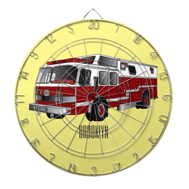 Cible De Fléchettes Illustration du moteur à incendie (Devant)