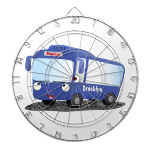 Cible De Fléchettes Illustration d'un bus moderne bleu mignon