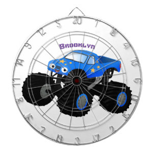 Cible De Fléchettes Illustration d'un camion monstre bleu mou