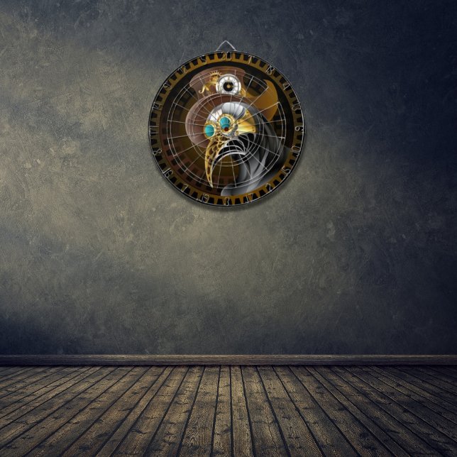 Cible De Fléchettes Imaginaire Antique Steampunk Plague Doctor Gears (Créateur téléchargé)