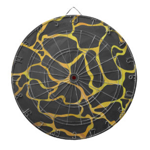 Cible De Fléchettes Impression Giraffe noir et jaune