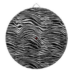Cible De Fléchettes Imprimante noire Glam Silver