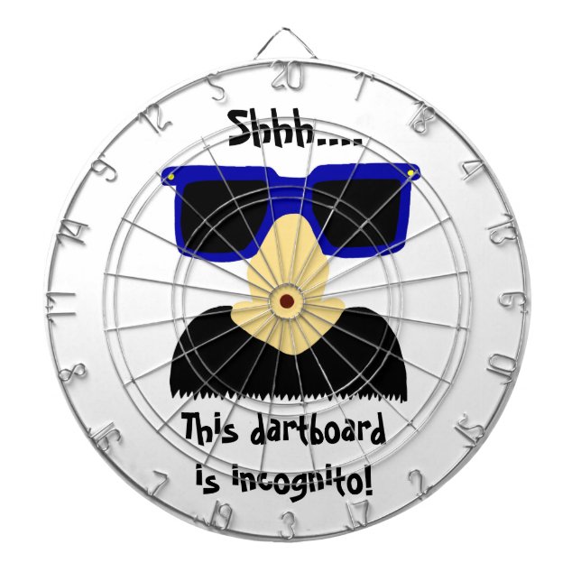 Cible De Fléchettes Incognito Moustache & lunettes Darboard (Devant)