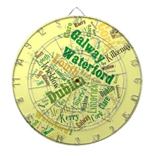 Cible De Fléchettes Ireland Cities Word Art