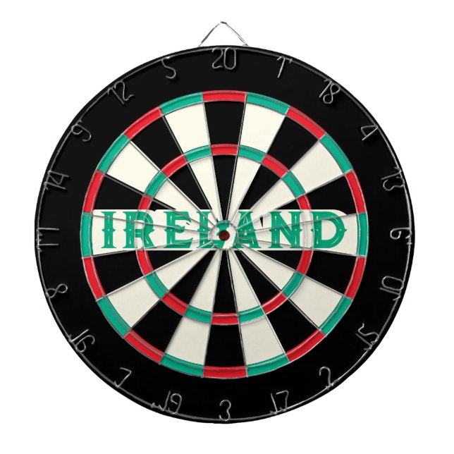 Cible De Fléchettes IRELAND Irish Old Classic Design Texte vert (Devant)
