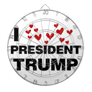 Cible De Fléchettes J'aime les coeurs du président Trump