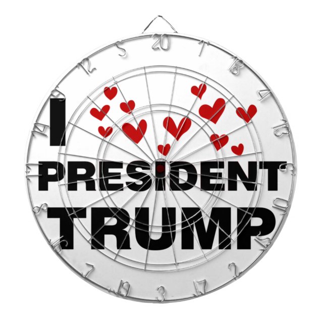 Cible De Fléchettes J'aime les coeurs du président Trump (Devant)