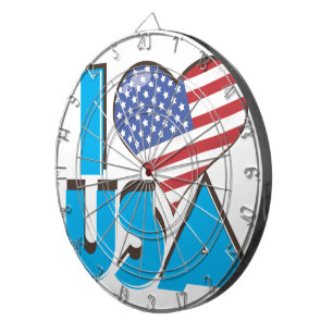 Cible De Fléchettes J'aime USA Rétro 80s