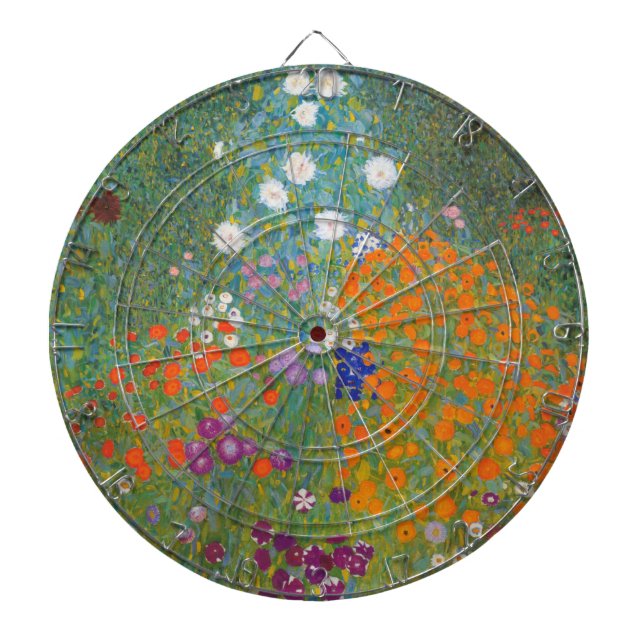 Cible De Fléchettes Jardin des fleurs (par Gustav Klimt) (Devant)