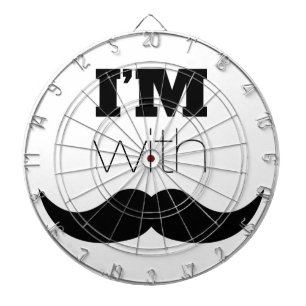 Cible De Fléchettes Je suis avec Moustache