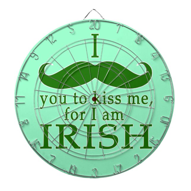 Cible De Fléchettes Je te moustache pour m'embrasser Je suis irlandais (Devant)