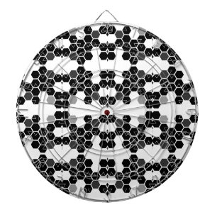 Cible De Fléchettes Jolis motifs de données hexadécimales noir et blan