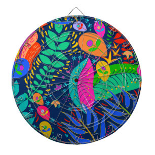 Cible De Fléchettes Jungle tropical hawaïen