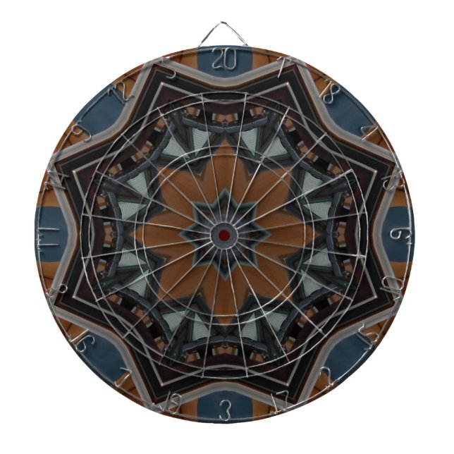 Cible De Fléchettes Kaleidoscope Brown Star motif... (Devant)
