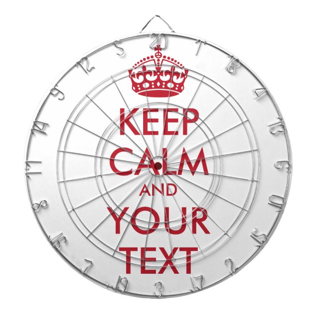 Cible De Fléchettes KEEP CALM and YOUR TEXT (Devant)