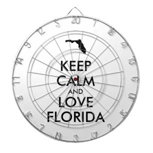 Cible De Fléchettes KEEP CALM et LOVE FLORIDA personnalisables