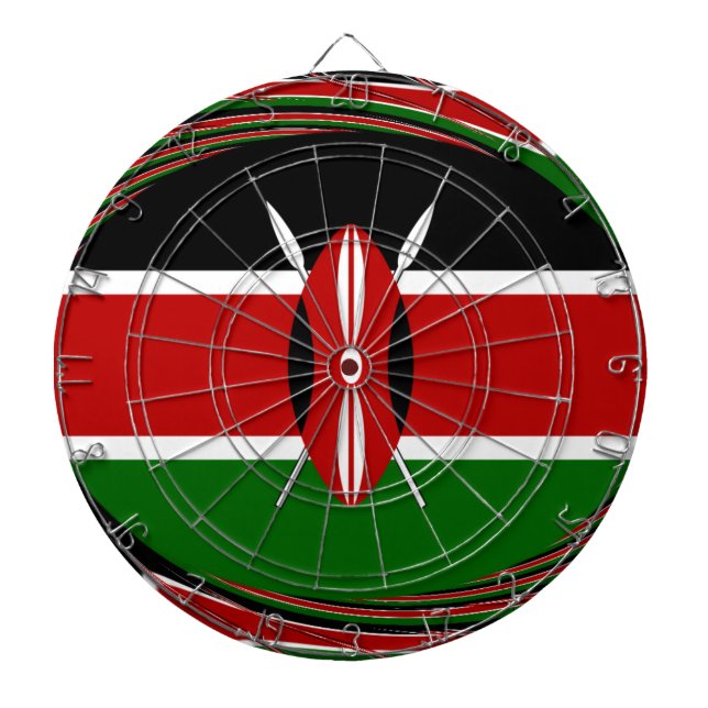 Cible De Fléchettes Kenya Drapeau Art - Patriotique & Design Moderne (Devant)