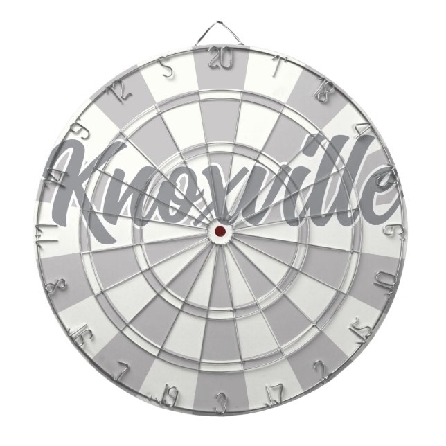 Cible De Fléchettes Knoxville TN Gray And White editable text (Devant)
